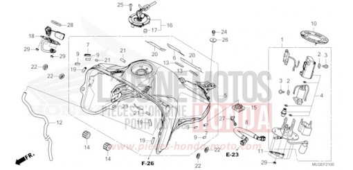 FUEL TANK/FUEL PUMP (1) CRF1100DP de 2023